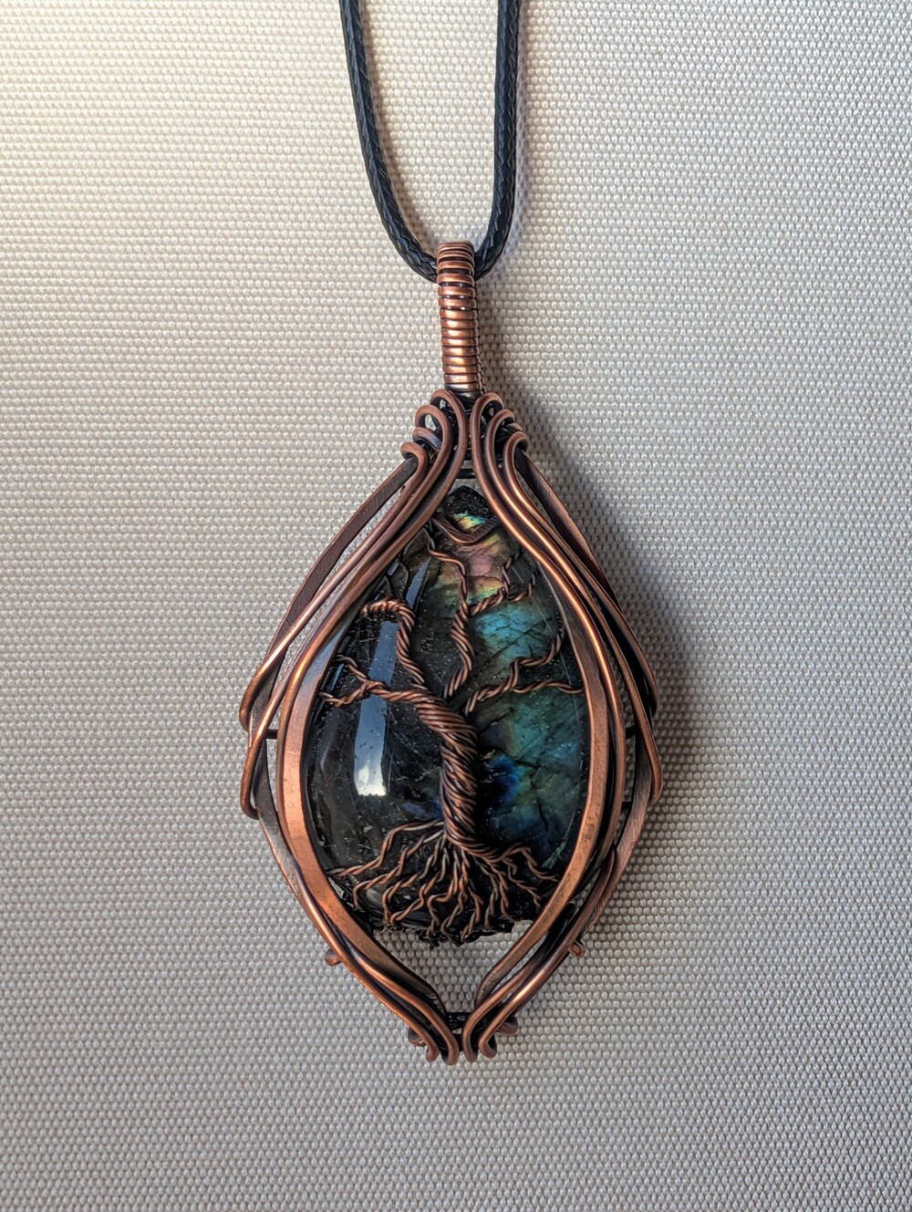 Labradorite Tree of Life Pendant | Handmade | Copper Wire Wrapped